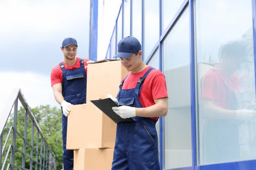 Customer removing items from a storage unit at the end of agreement