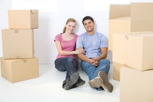 Packed household items ready for local removals in Kingstonvale