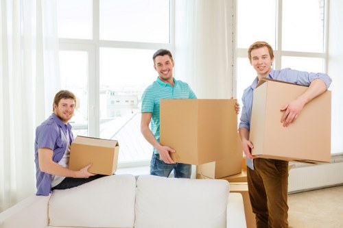 Donation-ready furniture and goods prepared for charitable reuse